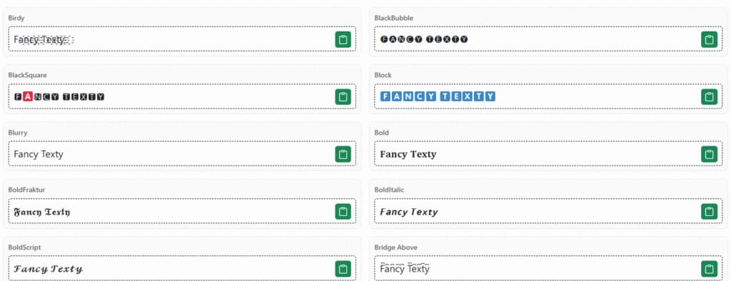 Fancy Text Generator