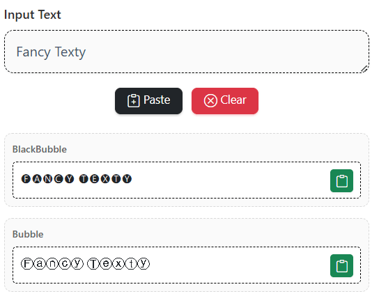 Bubble Text Generator clean hero interface and bold banner