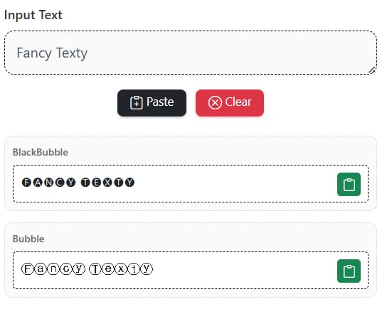Bubble Text Generator clean hero interface and bold banner